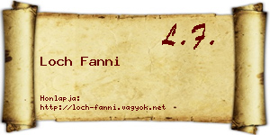 Loch Fanni névjegykártya