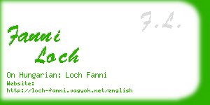 fanni loch business card